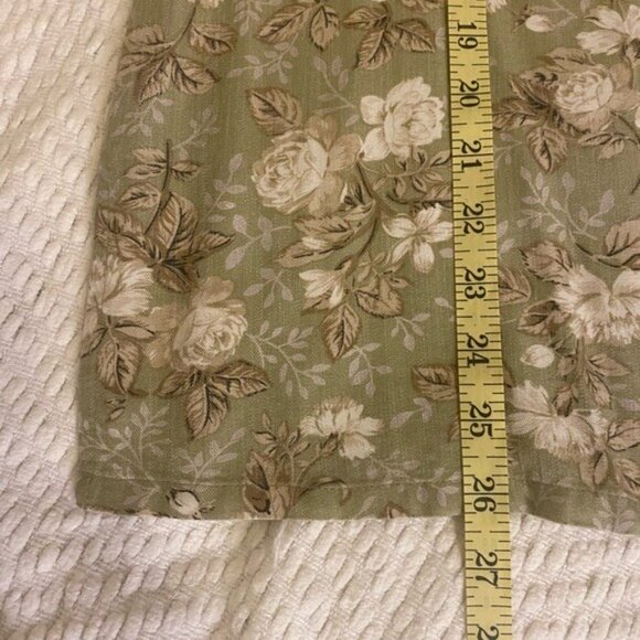 Vintage Classic Elements Olive Green Floral Button-Down Shirt Size M-L - Picture 6 of 6